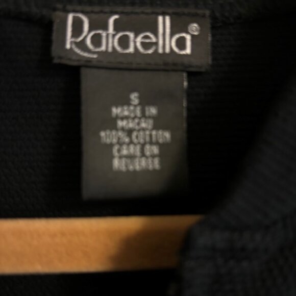 Rafaella Women's S Black Jacket 100% Cotton Zip Front Pockets Long Sleeve NWT - Picture 5 of 6